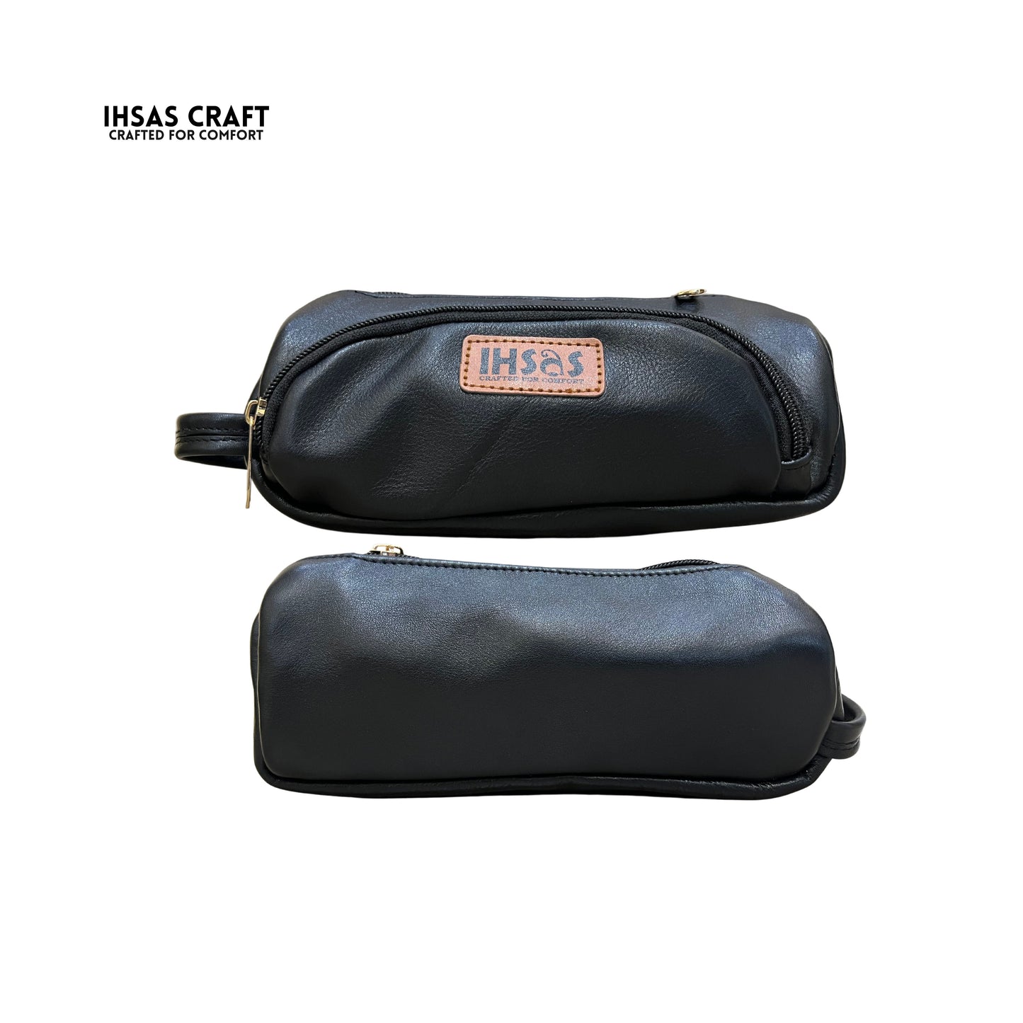 ihsas Craft Sathi artificial leather rexin pencil pouch Stationery Organizer bag – 8x3 inch vibrant patterned pouch with zipper closure, durable & multi-functional pencil bag for school and office supplies tool box