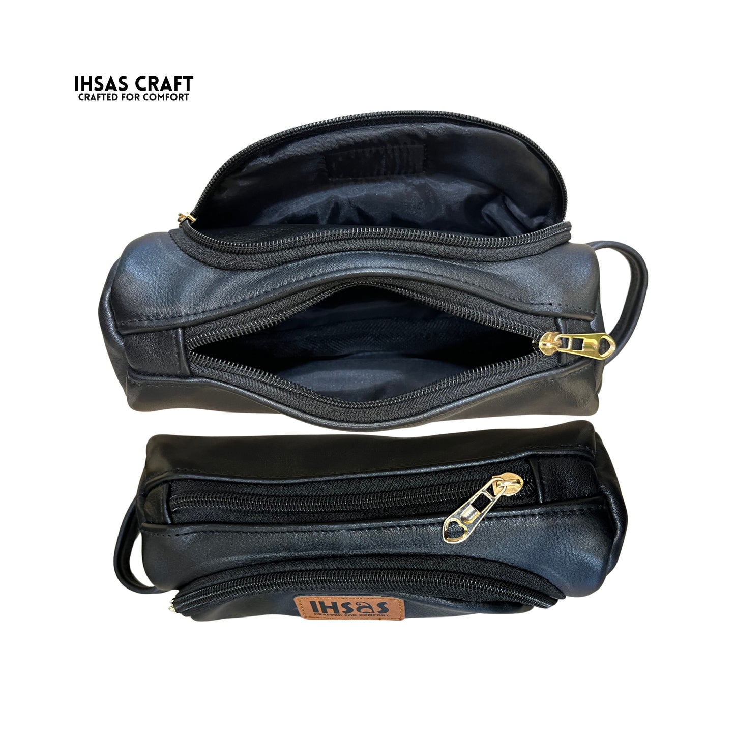 ihsas Craft Sathi artificial leather rexin pencil pouch Stationery Organizer bag – 8x3 inch vibrant patterned pouch with zipper closure, durable & multi-functional pencil bag for school and office supplies tool box