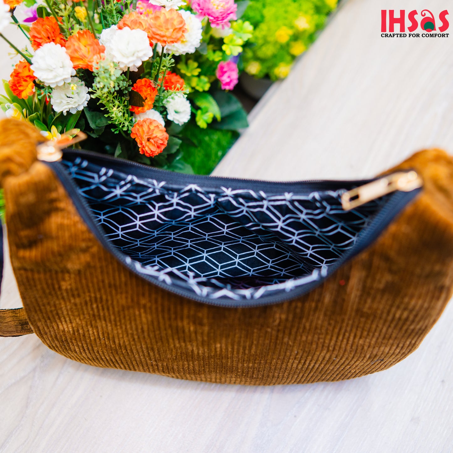 ihsas ladies shoulder handmade cord bag for women 12 x 7.5 inch crafted for comfort