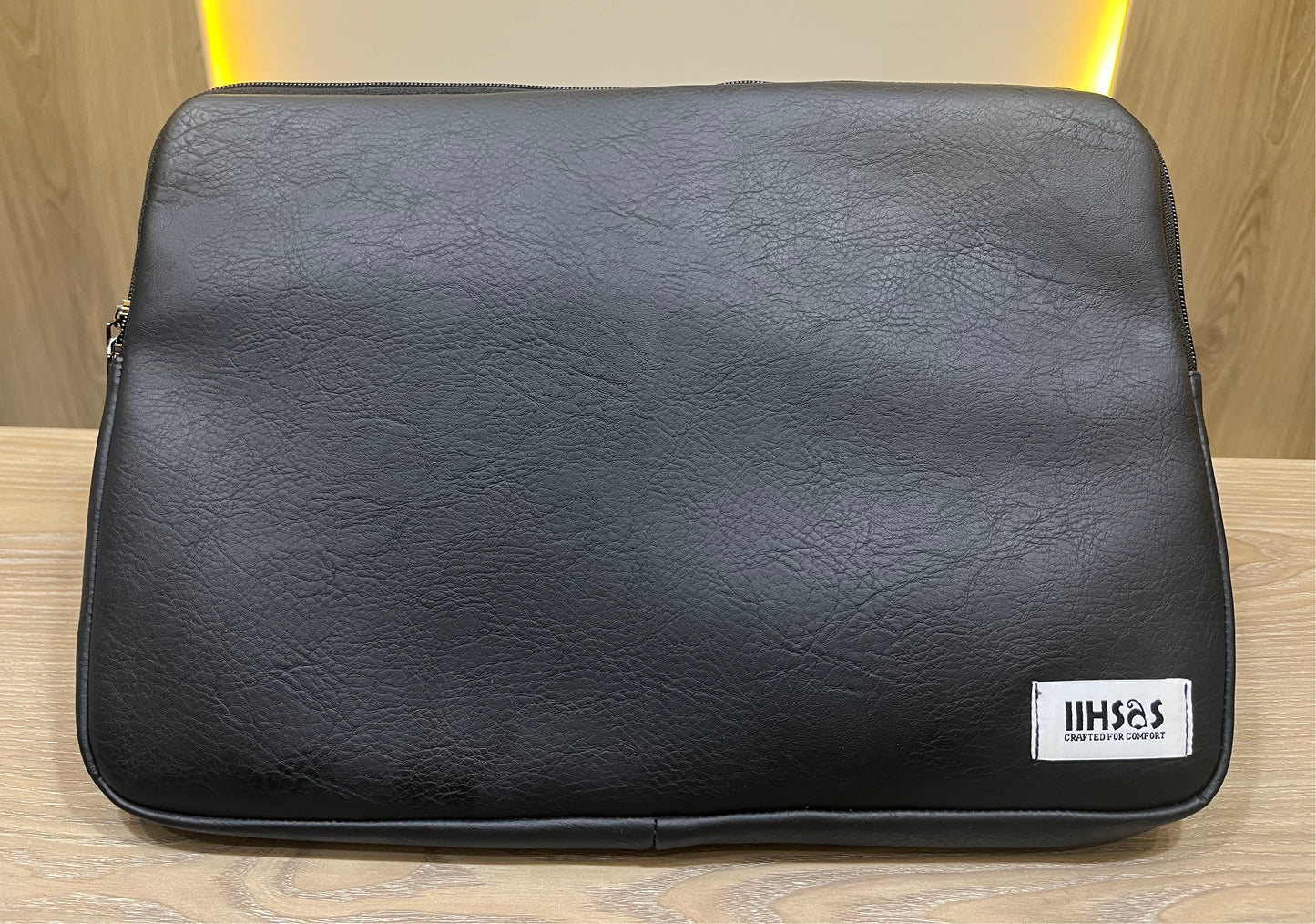 ihsas Artificial Leather Laptop Sleeve with Interior Pocket – Available in 13, 15, and 17 Inch Sizes laptop case