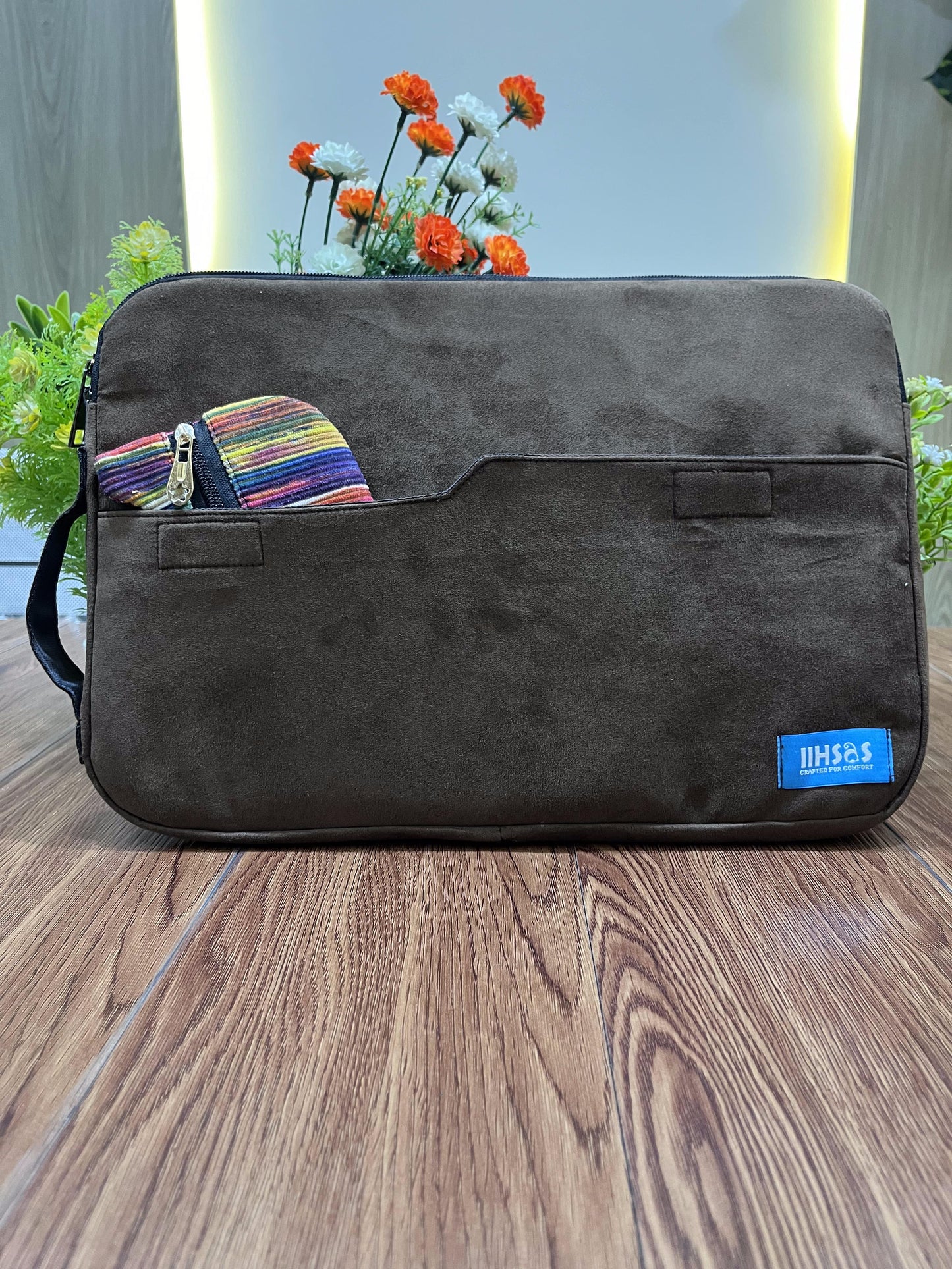 ihsas cord fabric Laptop Sleeve with Interior Pocket – Available in 13, 15, and 17 Inch Sizes laptop case